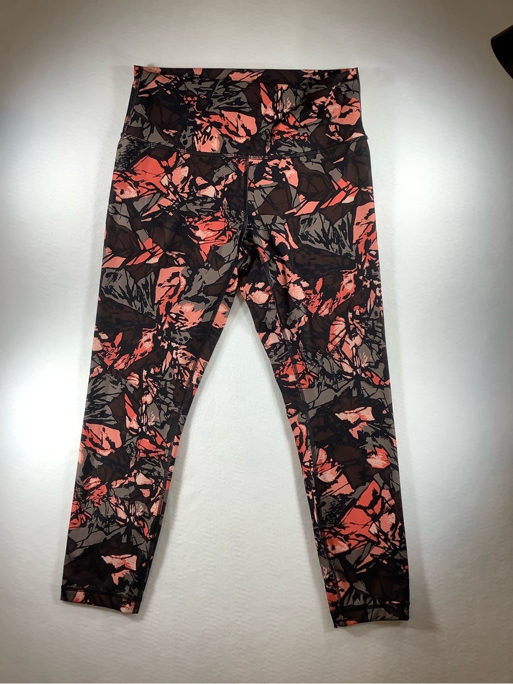 lululemon athletica Black and Coral Abstract Leggings